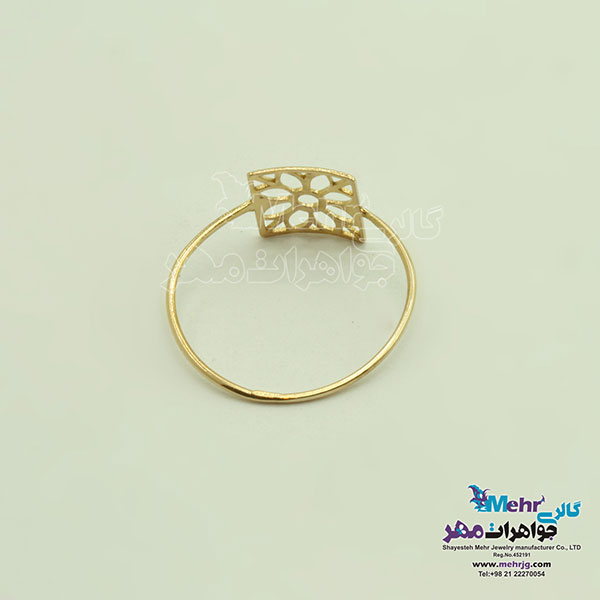 انگشتر طلا - طرح گل