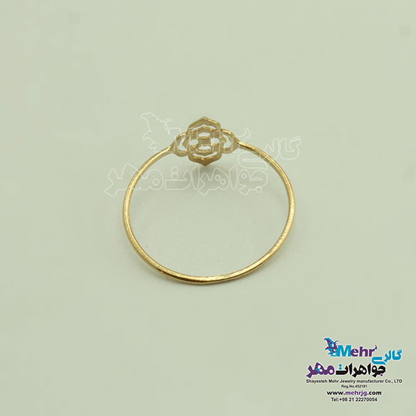 انگشتر طلا - طرح گل