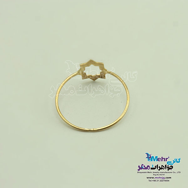 انگشتر طلا - طرح هندسی