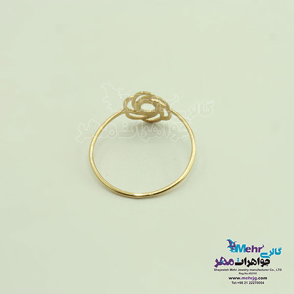 انگشتر طلا - طرح گل