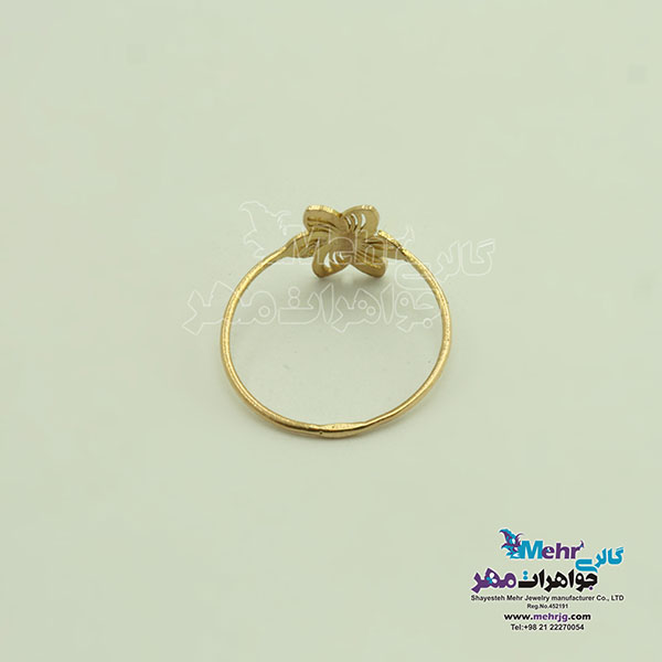 انگشتر طلا - طرح گل