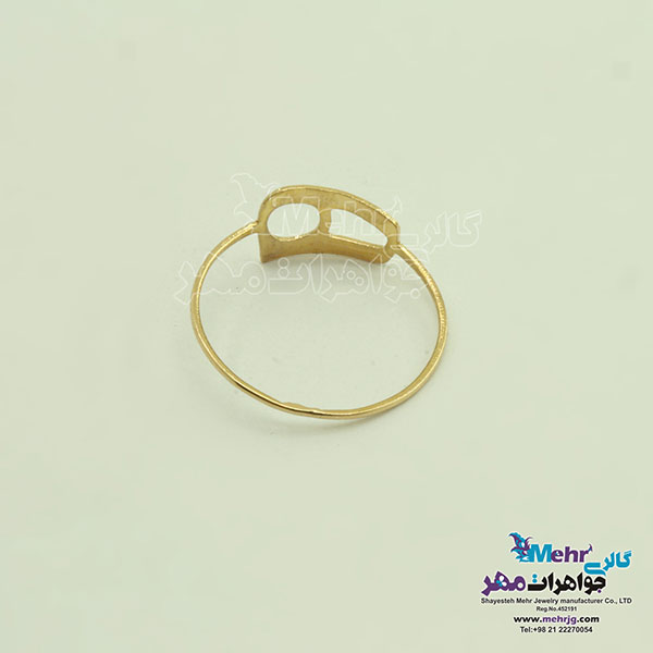 انگشتر طلا - طرح ه نیمایی