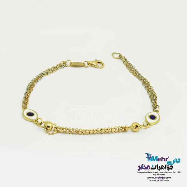 دستبند طلا - طرح چشم نظر