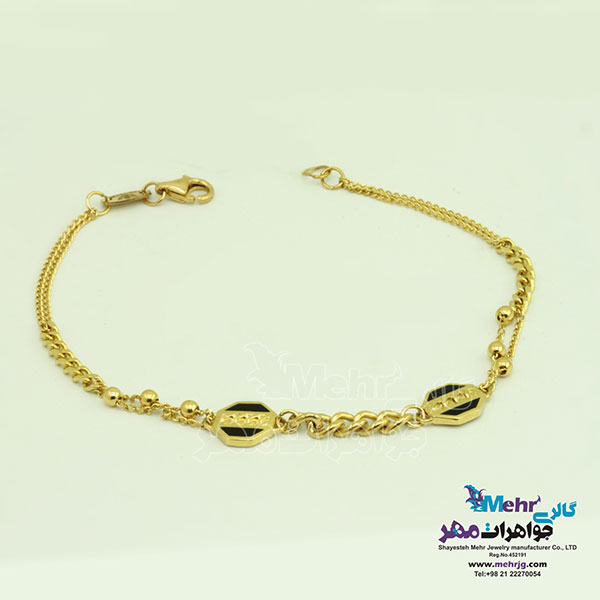 دستبند طلا - طرح هندسی