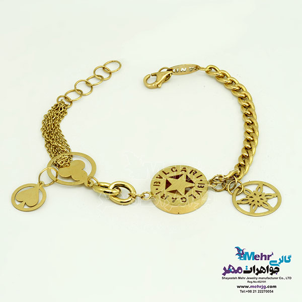 دستبند طلا - طرح بولگاری