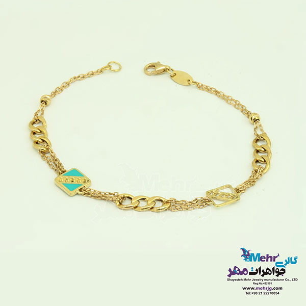 دستبند طلا - طرح هندسی