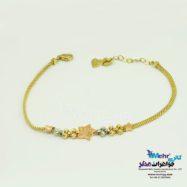 دستبند طلا - طرح ستاره