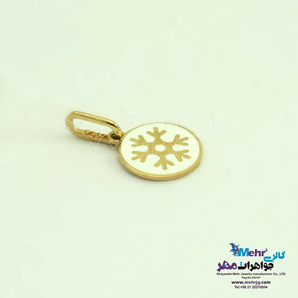 آویز طلا - طرح برف