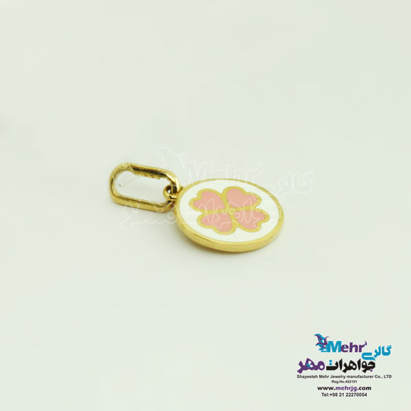 آویز طلا - طرح شبدر 4 برگ