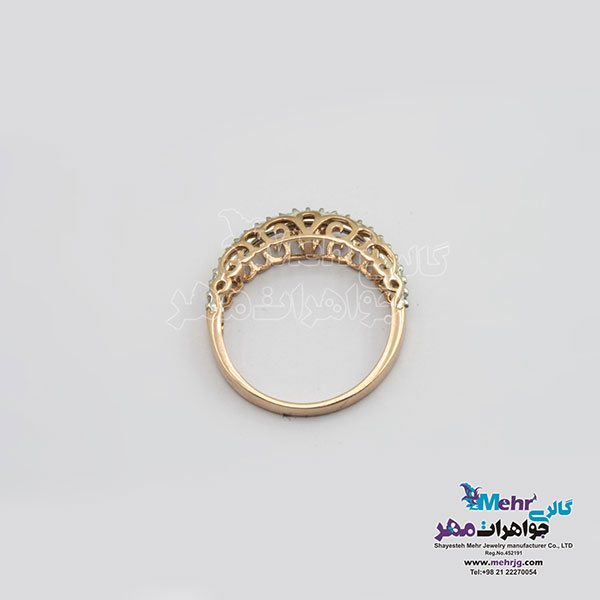 انگشتر طلا - طرح حلقه پشت حلقه