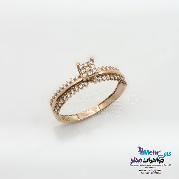 انگشتر طلا - طرح حلقه پشت حلقه