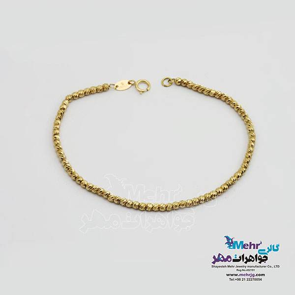 دستبند طلا - طرح گوی تراش