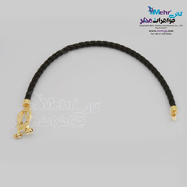 دستبند طلا و چرم - طرح دیوید یورمن