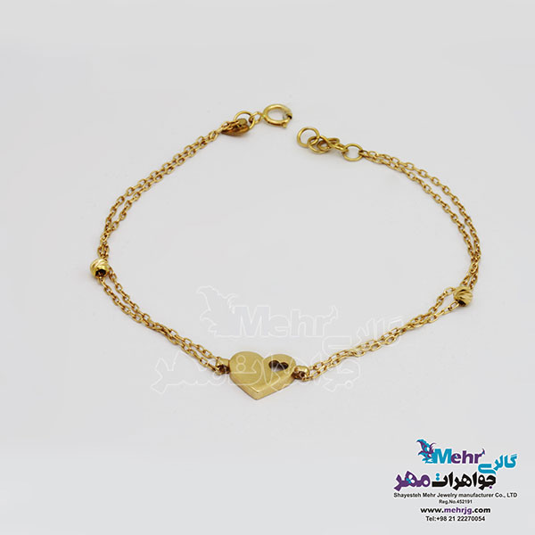 دستبند طلا - طرح قلب