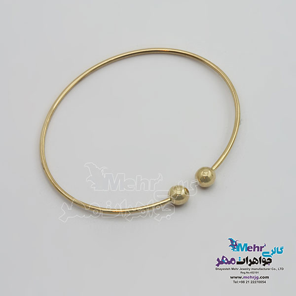 دستبند النگویی طلا - طرح گوی