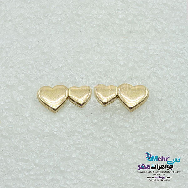 گوشواره طلا - طرح 2قلب