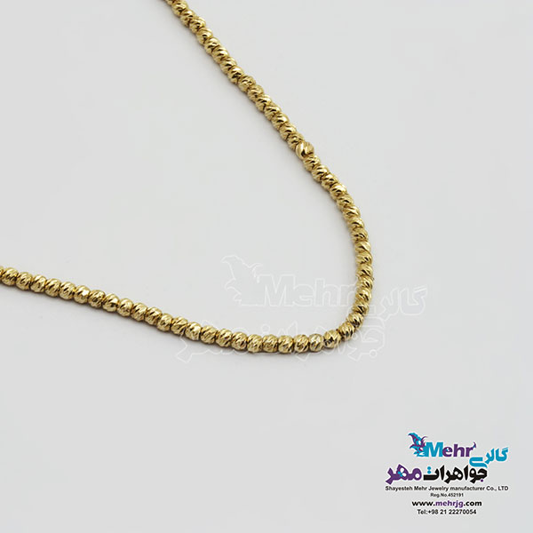 گردنبند طلا - طرح گوی تراش