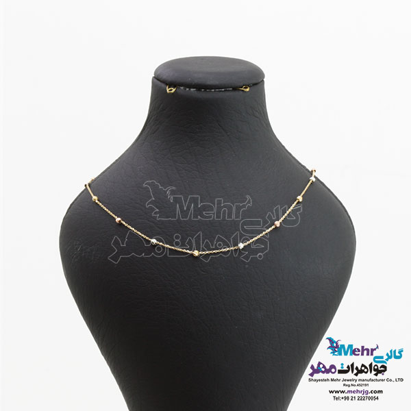 گردنبند طلا - طرح گوی تراش
