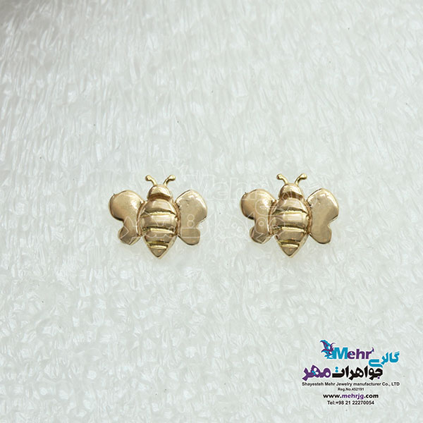 گوشواره طلا - طرح زنبور