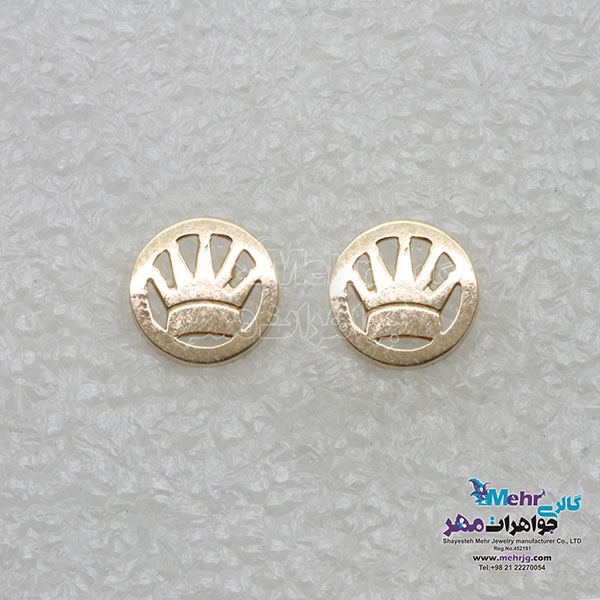گوشواره طلا - طرح تاج