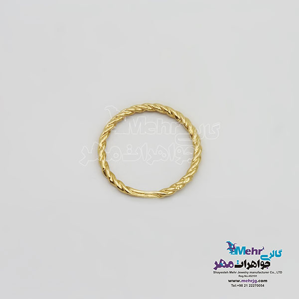 انگشتر طلا - طرح طنابی