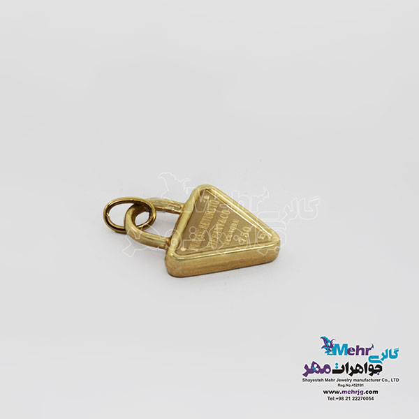 آویز طلا - طرح قفل