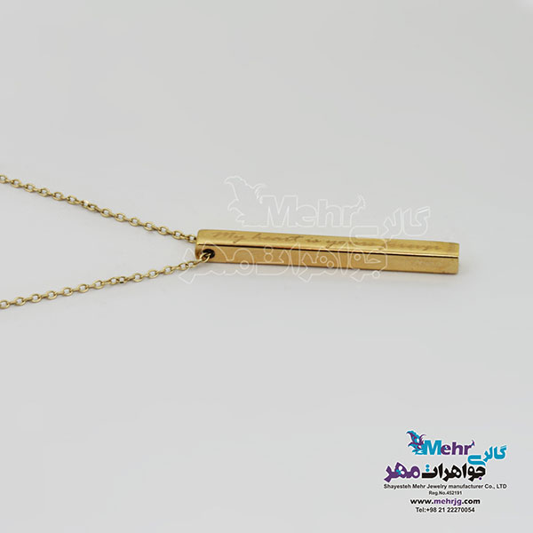 گردنبند طلا - طرح مکعب عشق