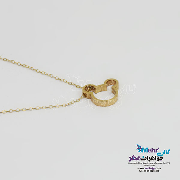 گردنبند طلا - طرح میکی ماوس