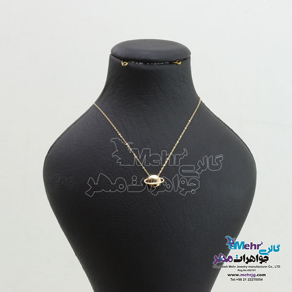 گردنبند طلا - طرح زحل