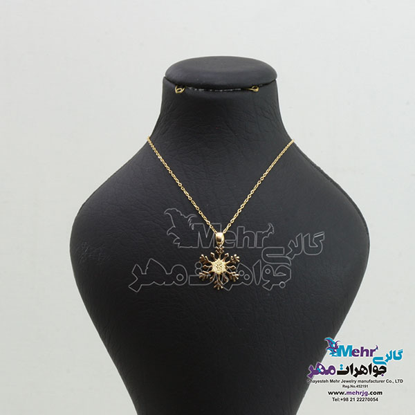 گردنبند طلا - طرح برف