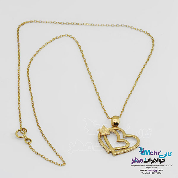 گردنبند طلا - طرح قلب