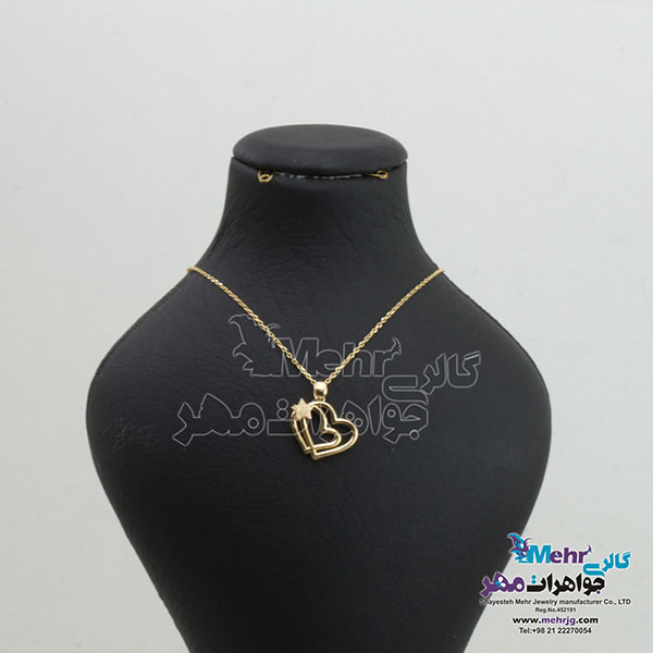 گردنبند طلا - طرح قلب