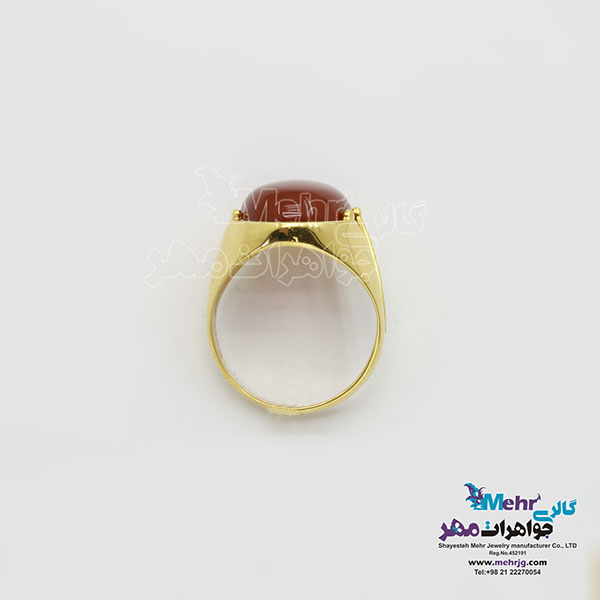 انگشتر طلا- سنگ عقیق