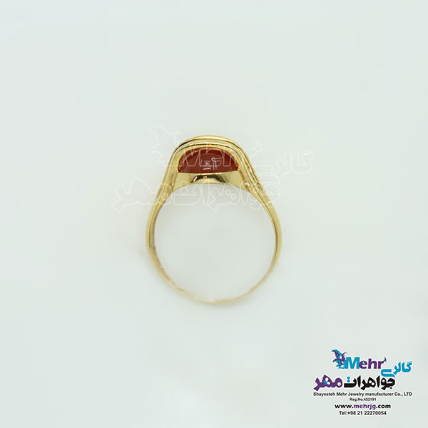 انگشتر طلا- سنگ عقیق