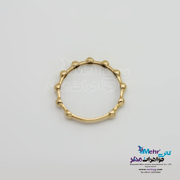 انگشتر طلا- طرح تیله