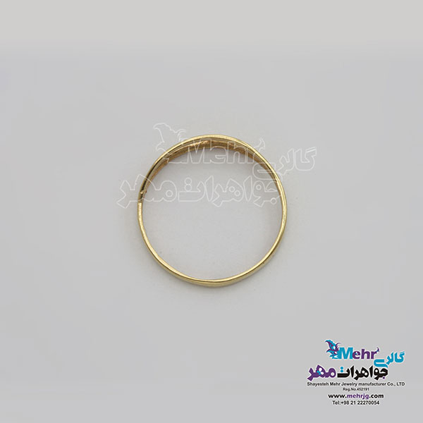 انگشتر طلا- طرح خط موازی