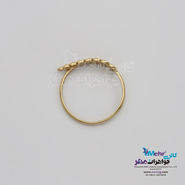 انگشتر طلا- طرح شاخه زیتون