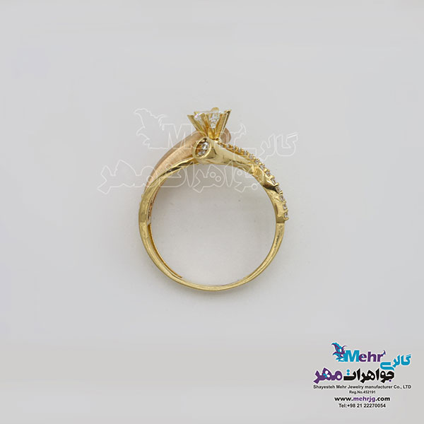 انگشتر طلا- طرح  ممزوج