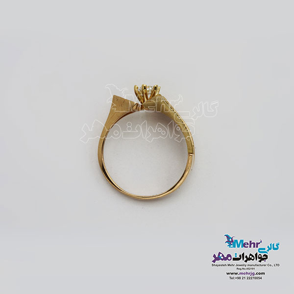 انگشتر طلا- طرح  ممزوج