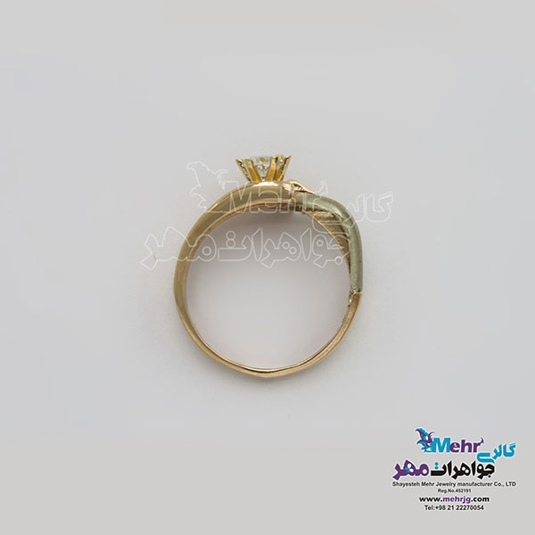 انگشتر طلا- طرح  ممزوج