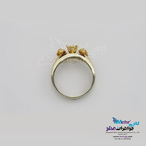 انگشتر طلا- طرح  ممزوج