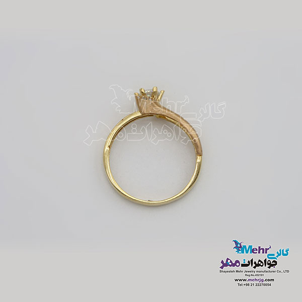 انگشتر طلا- طرح  ممزوج
