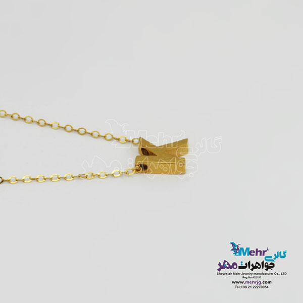 گردنبند طلا – طرح حروف لاتین