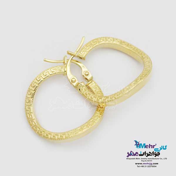 گوشواره گیره ای طلا - طرح ورساچه