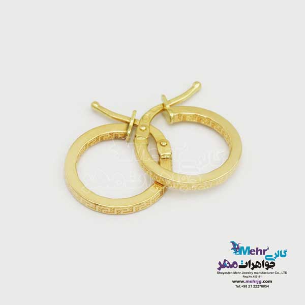 گوشواره گیره ای طلا - طرح ورساچه