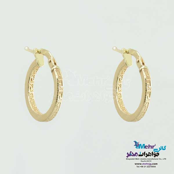 گوشواره گیره ای طلا - طرح ورساچه