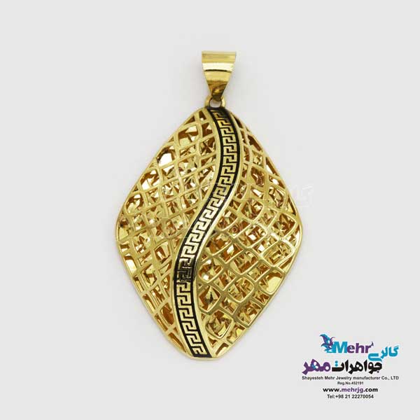 نیم ست طلا - آویز و گوشواره و انگشتر - طرح ورساچه