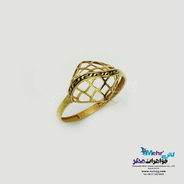 نیم ست طلا - آویز و گوشواره و انگشتر - طرح ورساچه