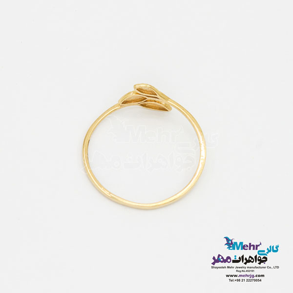 انگشتر طلا - طرح برگ
