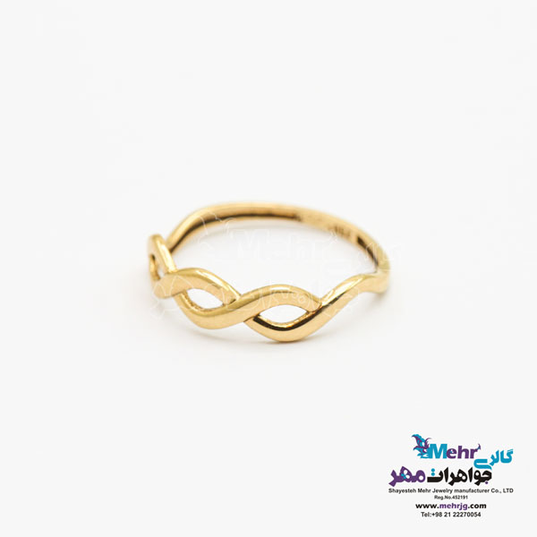 انگشتر طلا - طرح موج